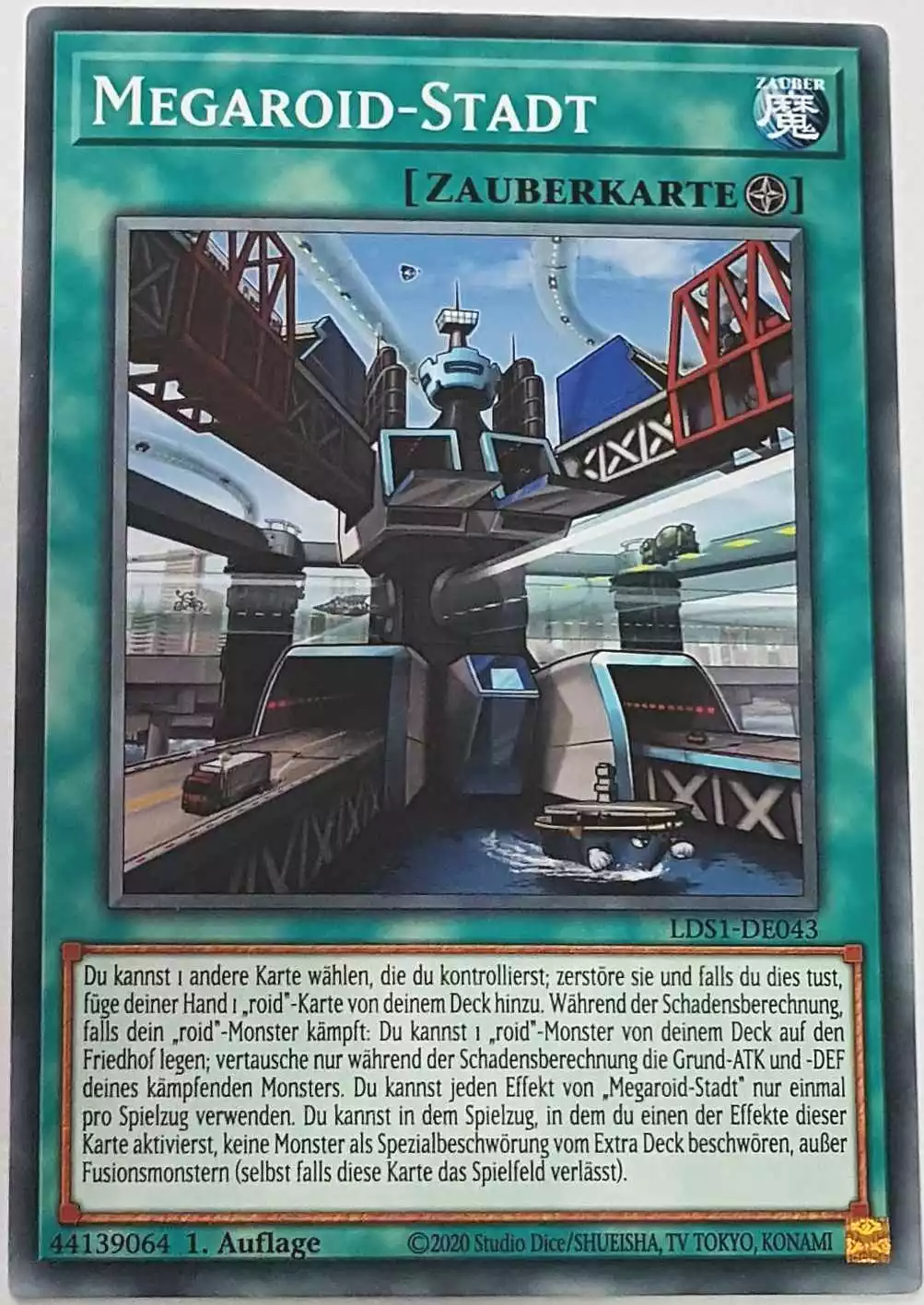 Megaroid-Stadt LDS1-DE043 ist in Common Yu-Gi-Oh Karte aus Legendary Duelists: Season 1 1.Auflage