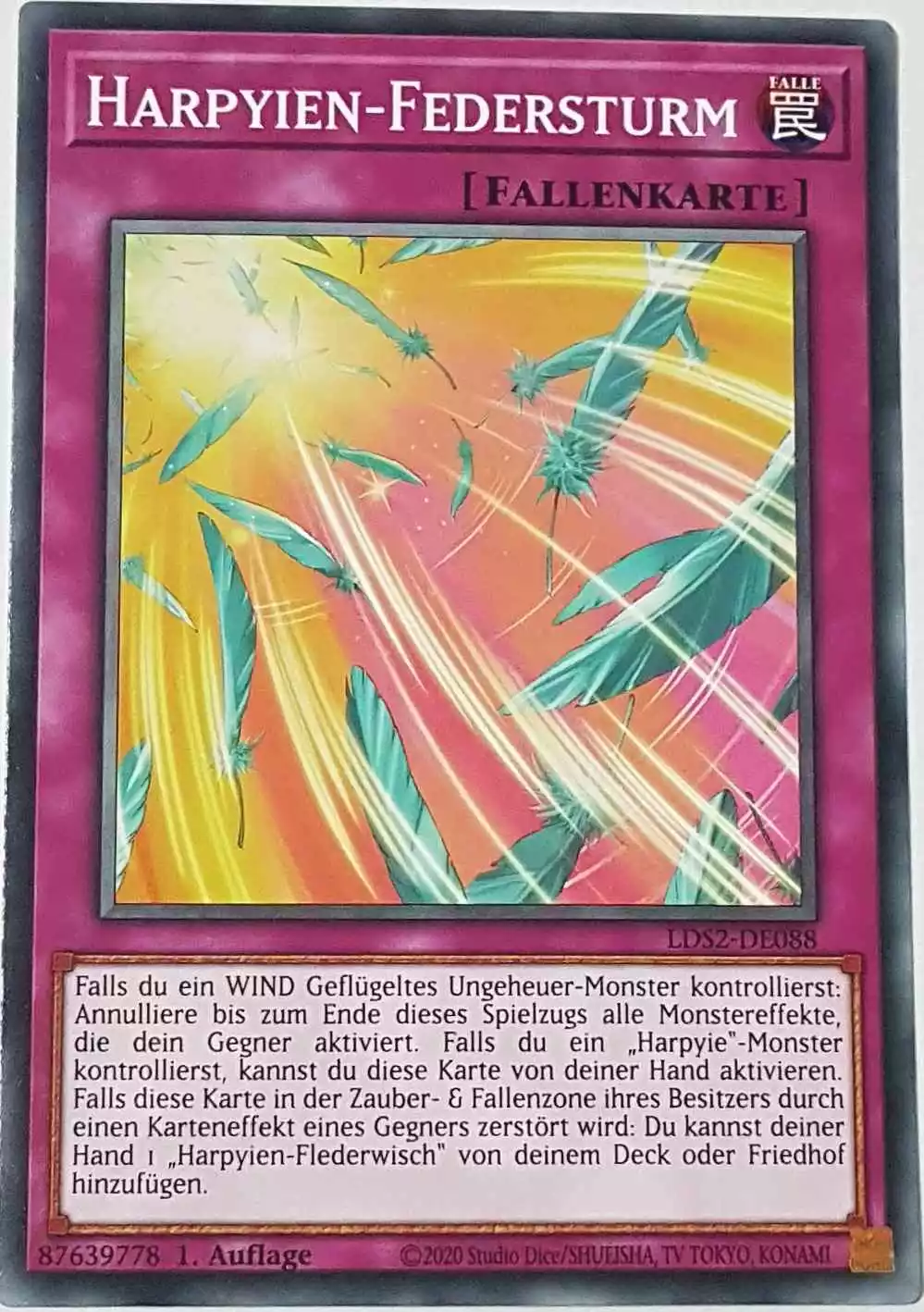 Harpyien-Federsturm LDS2-DE088 ist in Common Yu-Gi-Oh Karte aus Legendary Duelists: Season 2 1.Auflage