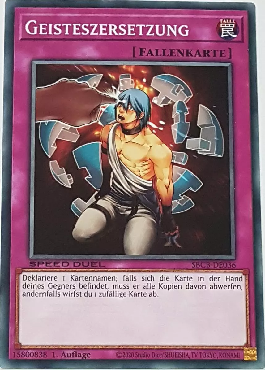 Geisteszersetzung SBCB-DE036 ist in Common Yu-Gi-Oh Karte aus Speed Duel Battle City Box 1. Auflage