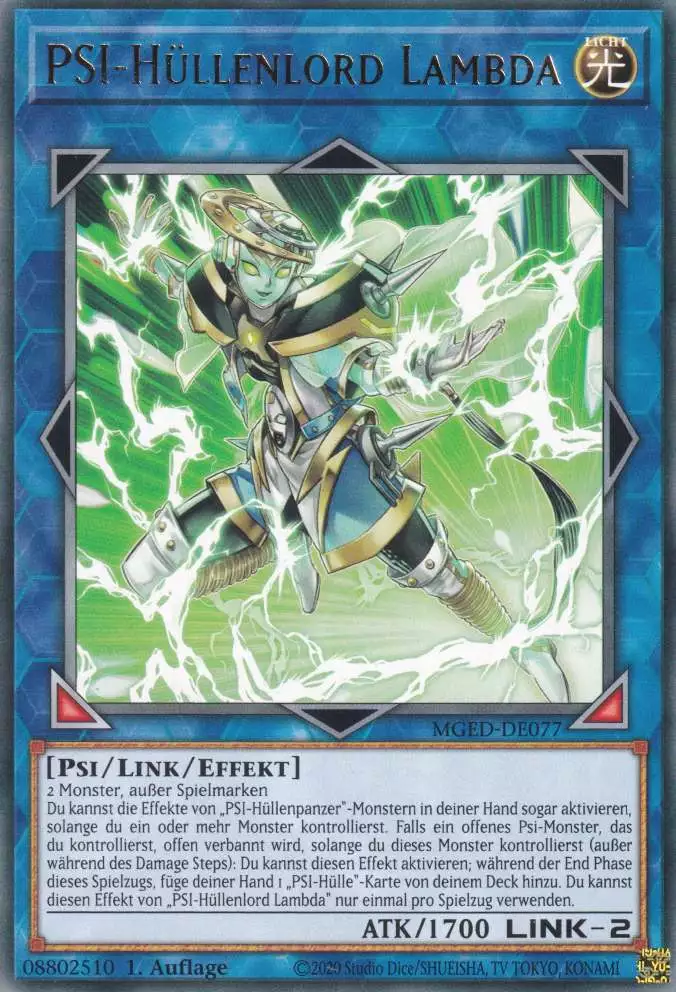 PSI-Hüllenlord Lambda MGED-DE077 ist in Rare Yu-Gi-Oh Karte aus Maximum Gold El Dorado 1.Auflage