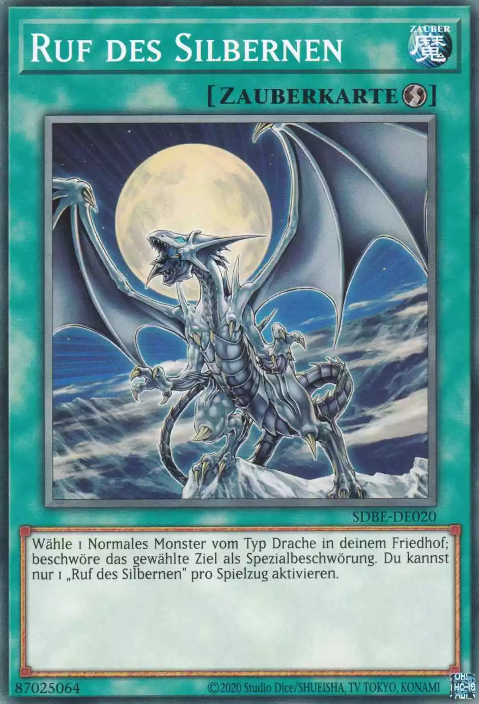 Ruf des Silbernen SDBE-DE020 ist in Common Yu-Gi-Oh Karte aus Saga of Blue-Eyes White Dragon unlimitiert