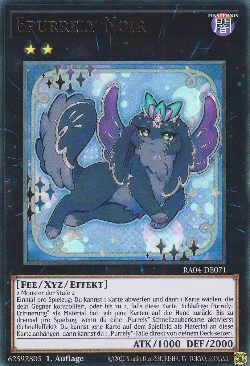 Epurrely Noir RA04-DE071 ist in Ultra Rare Yu-Gi-Oh Karte aus Quarter Century Stampede 1.Auflage