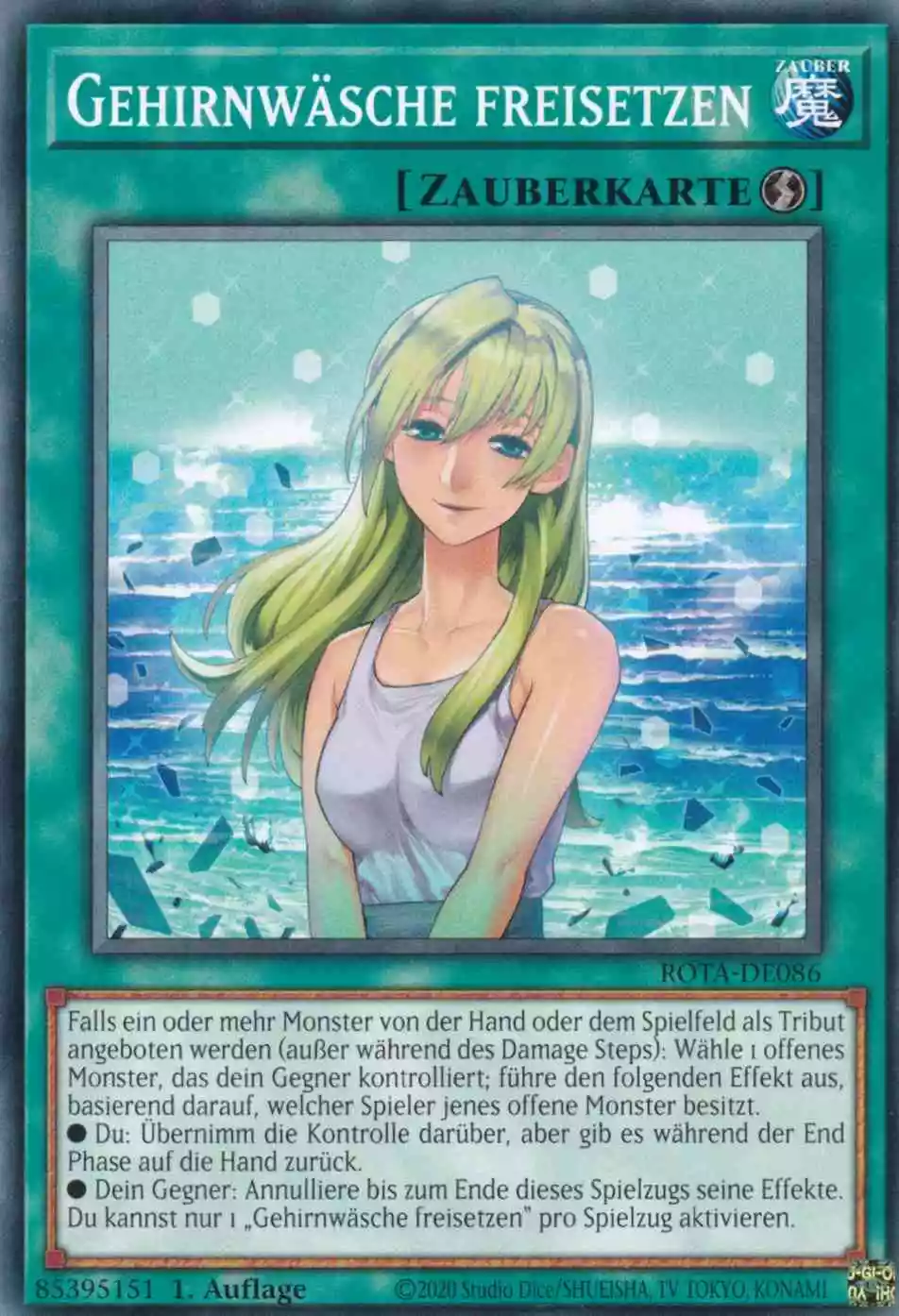 Gehirnwäsche freisetzen ROTA-DE086 ist in Common Yu-Gi-Oh Karte aus Rage of the Abyss 1.Auflage
