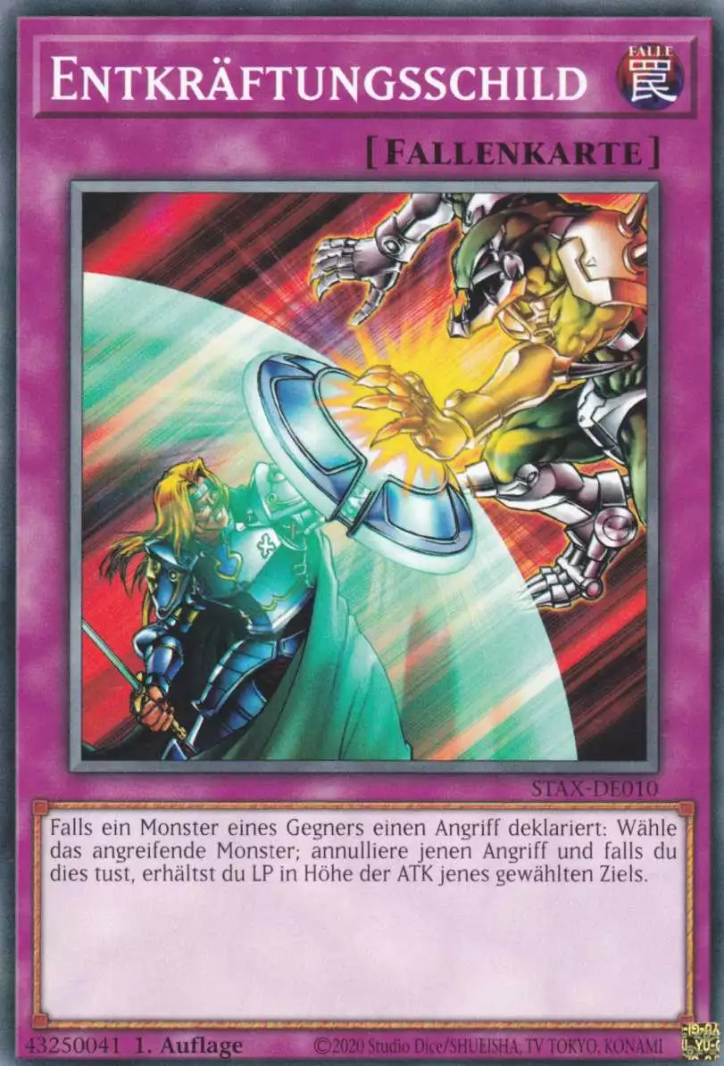 Entkräftungsschild STAX-DE010 ist in Common Yu-Gi-Oh Karte aus 2-Player Starter Set 1.Auflage