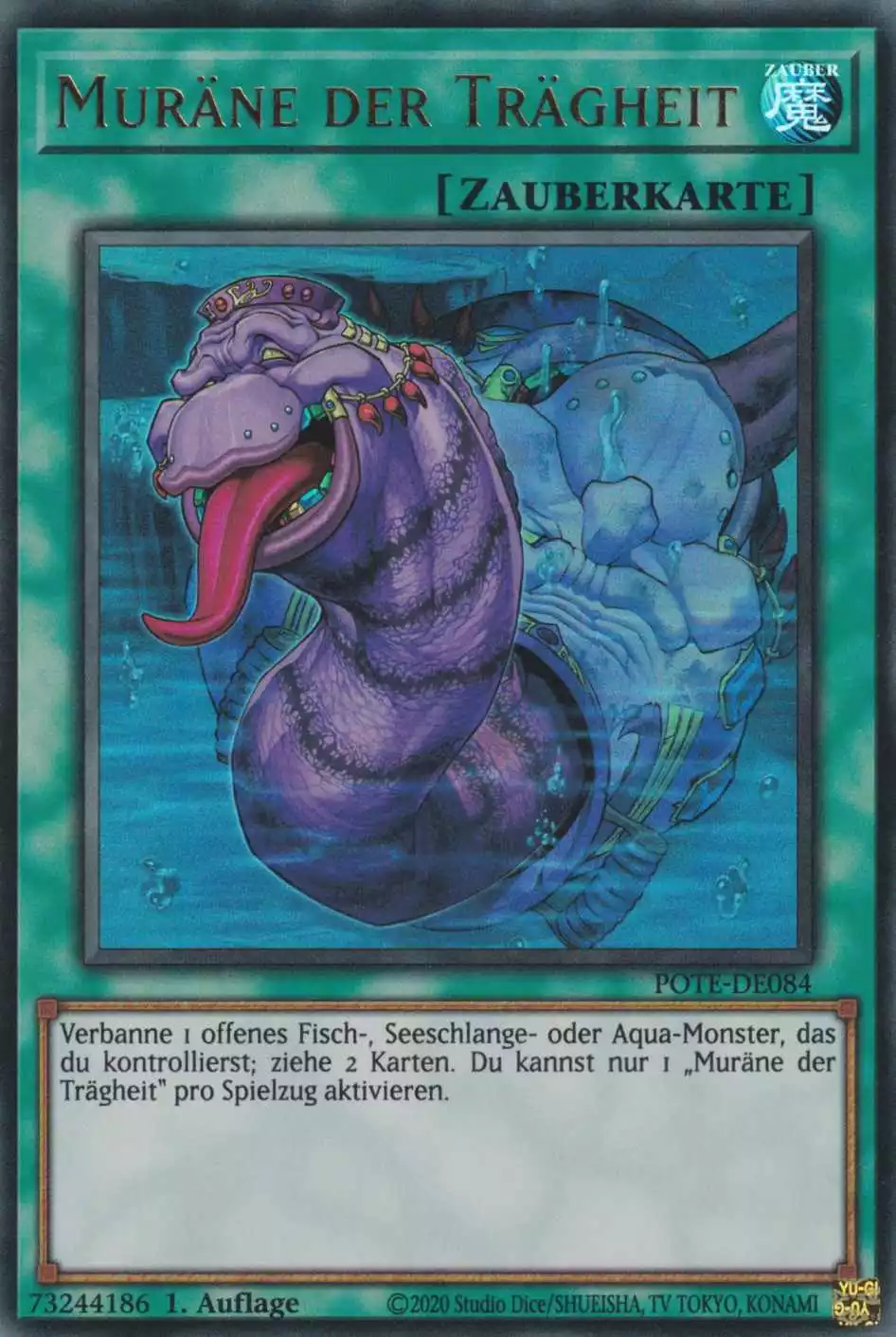 Muräne der Trägheit POTE-DE084 ist in Ultra Rare Yu-Gi-Oh Karte aus Power of the Elements 1.Auflage