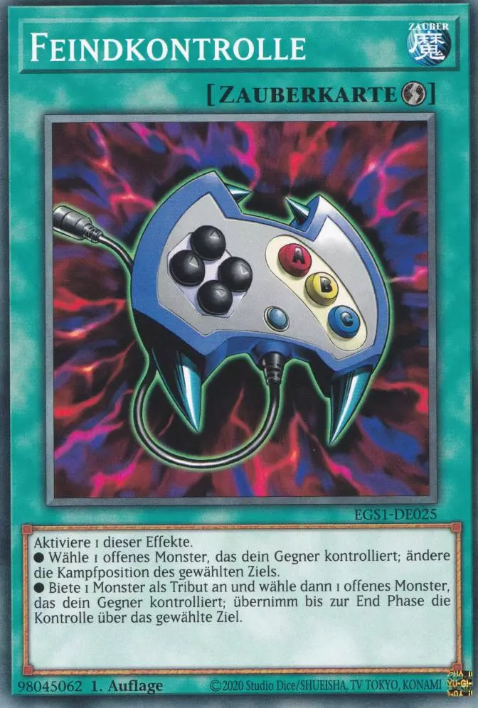 Feindkontrolle EGS1-DE025 ist in Common Yu-Gi-Oh Karte aus God Deck Slifer 1.Auflage