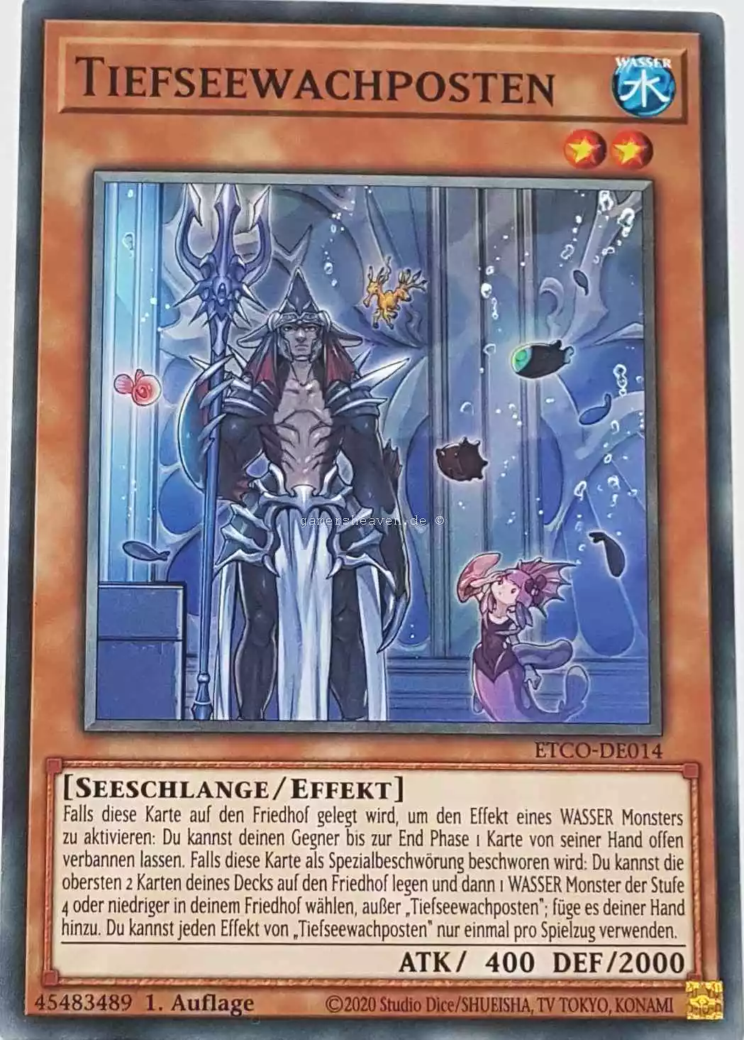 Tiefseewachposten ETCO-DE014 ist in Common Yu-Gi-Oh Karte aus Eternity Code 1.Auflage