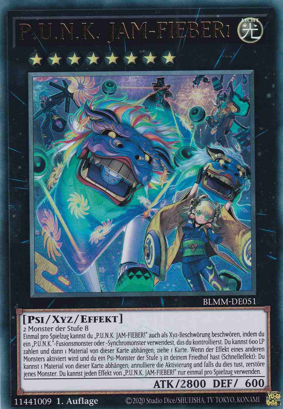 P.U.N.K. JAM-FIEBER! BLMM-DE051 ist in Ultra Rare Yu-Gi-Oh Karte aus Battles of Legend Monster Mayhem 1.Auflage