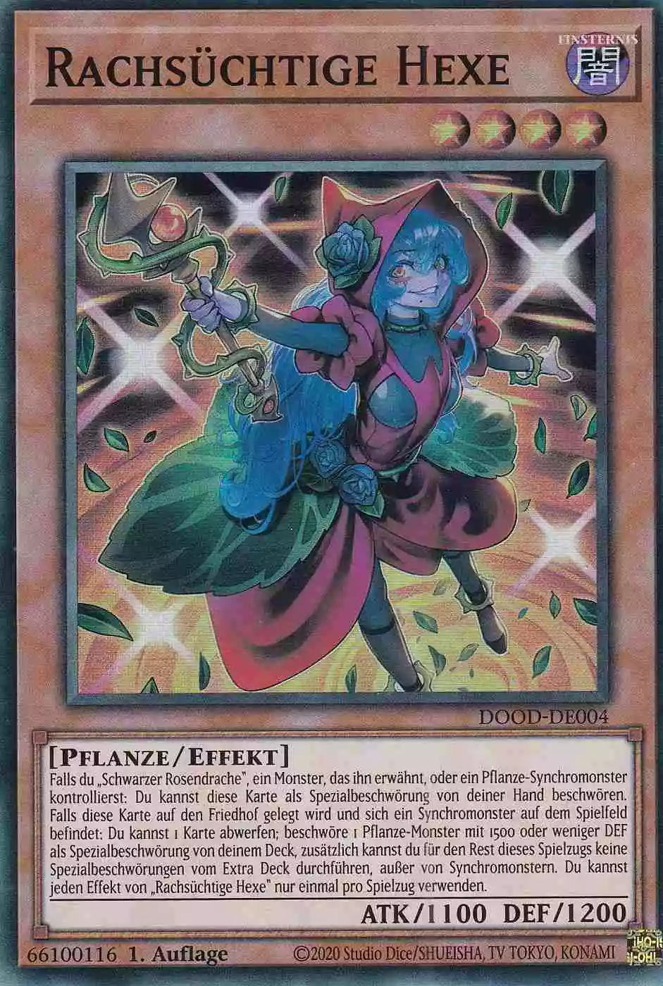 Rachsüchtige Hexe Super Rare DOOD-DE004 Yugioh Karte Rachsüchtige Hexe DOOD-DE004 ist in Super Rare Yu-Gi-Oh Karte aus Doom of Dimensions 1.Auflage