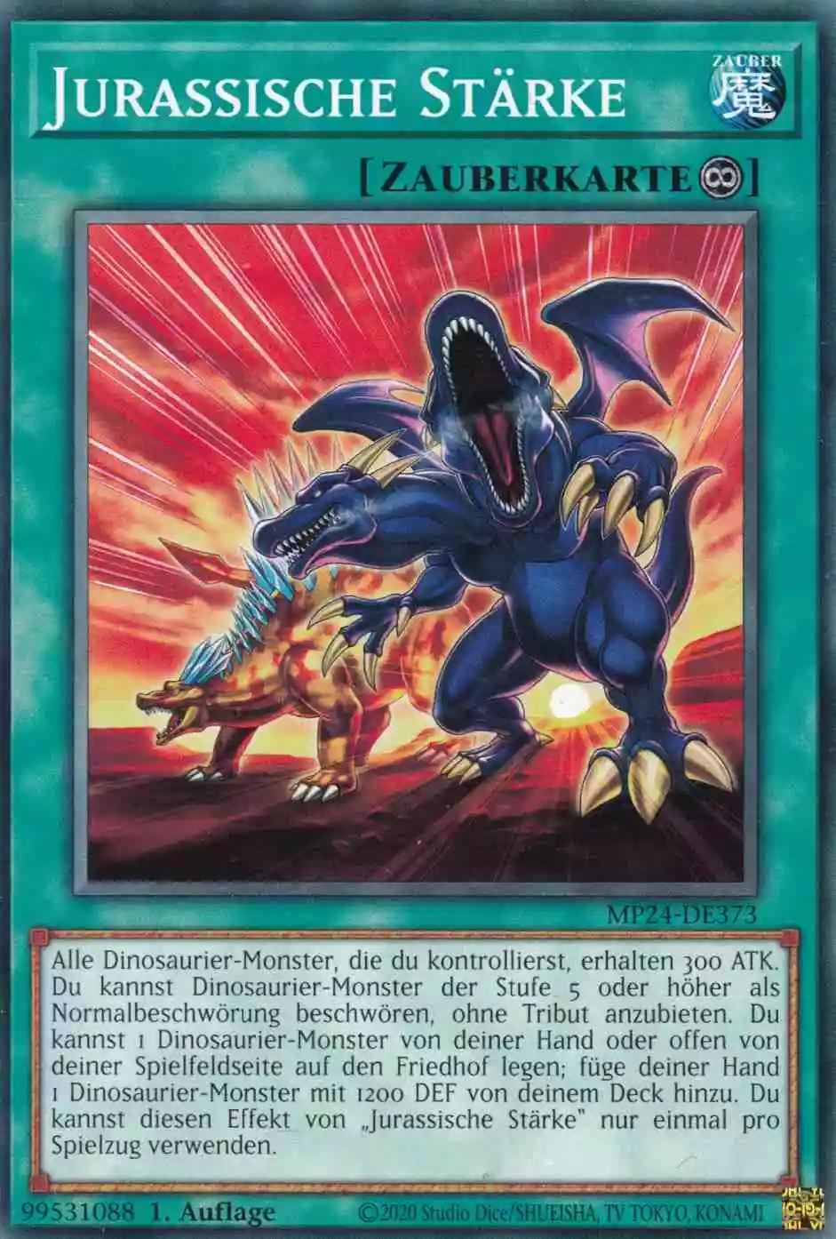 Jurassische Stärke MP24-DE373 ist in Common Yu-Gi-Oh Karte aus 25th Anniversary Tin Dueling Mirrors 1.Auflage
