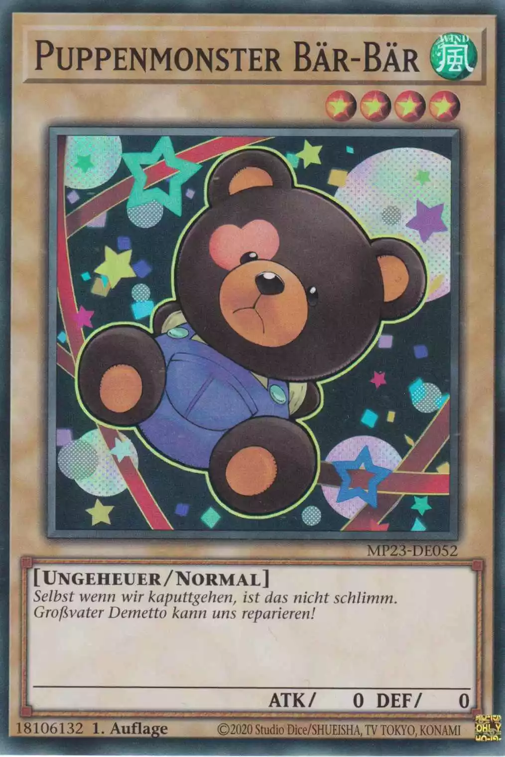 Puppenmonster Bär-Bär MP23-DE052 ist in Super Rare Yu-Gi-Oh Karte aus 25th Anniversary Tin Dueling Heroes 1.Auflage