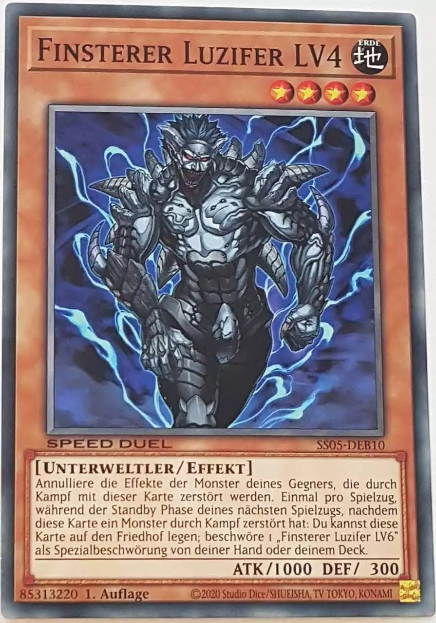 Finsterer Luzifer LV4 SS05-DEB10 ist in Common Yu-Gi-Oh Karte aus Twisted Nightmares 1.Auflage