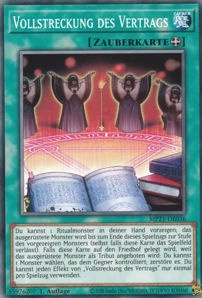 Vollstreckung des Vertrags MP21-DE036 ist in Common Yu-Gi-Oh Karte aus Tin of Ancient Battles 1.Auflage