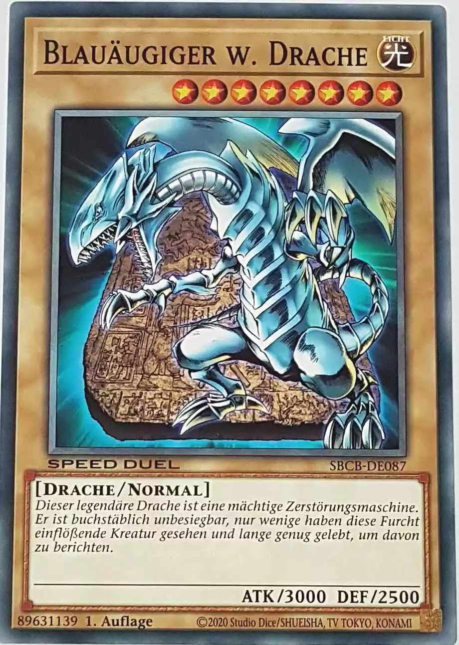 Blauäugiger w. Drache SBCB-DE087 ist in Common Yu-Gi-Oh Karte aus Speed Duel Battle City Box 1. Auflage