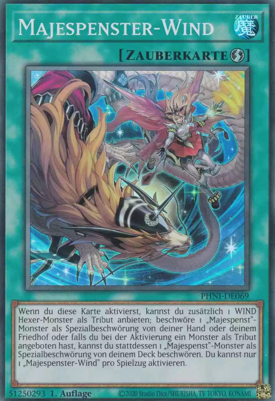 Majespenster-Wind PHNI-DE069 ist in Super Rare Yu-Gi-Oh Karte aus Phantom Nightmare 1.Auflage