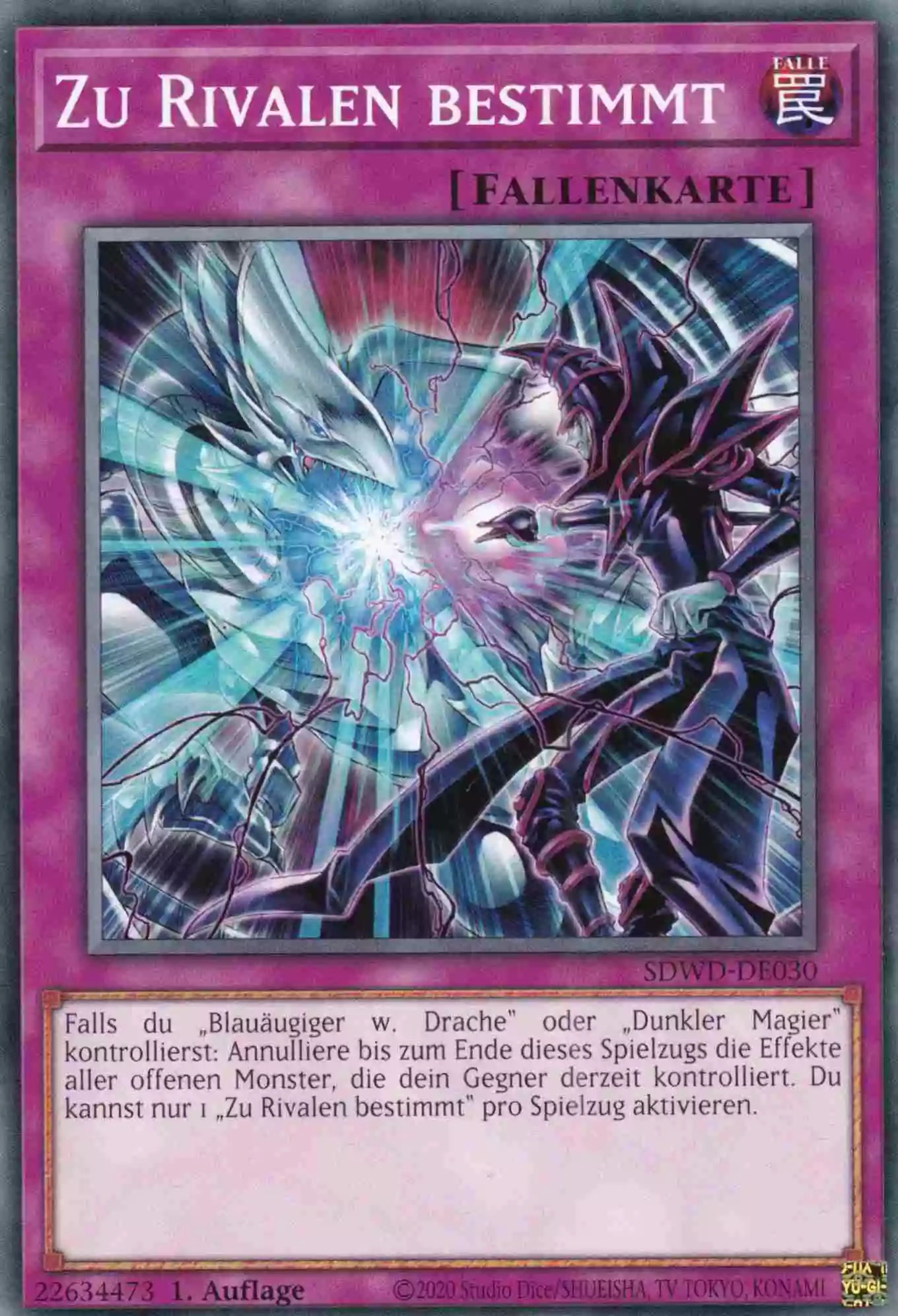 Zu Rivalen bestimmt SDWD-DE030 ist in Common Yu-Gi-Oh Karte aus Blue-Eyes White Destiny 1.Auflage