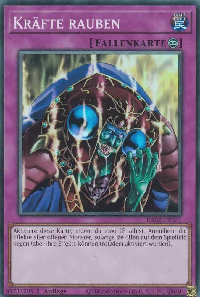 Kräfte rauben RA02-DE077 ist in Super Rare Yu-Gi-Oh Karte aus 25th Anniversary Rarity Collection 2 1.Auflage