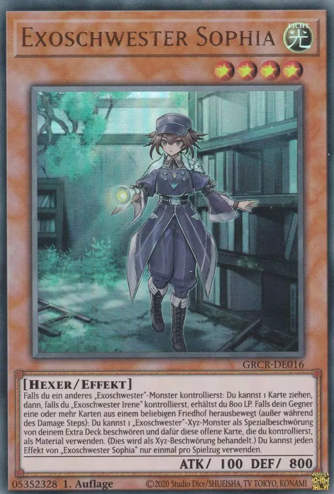 Exoschwester Sophia GRCR-DE016 ist in Ultra Rare Yu-Gi-Oh Karte aus The Grand Creators 1.Auflage