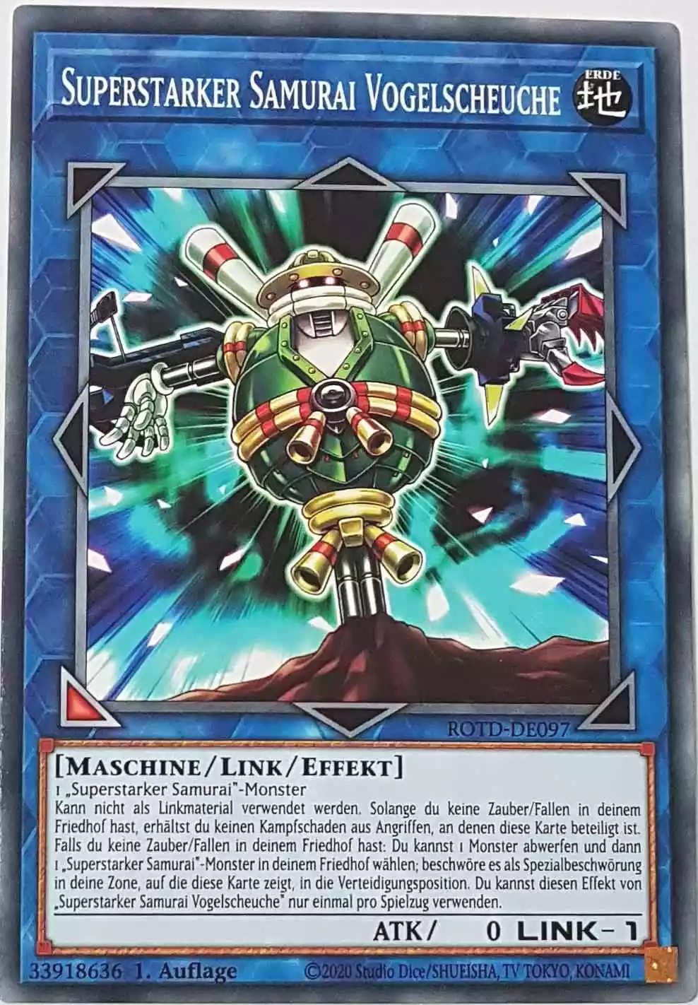 Superstarker Samurai Vogelscheuche ROTD-DE097 ist in Common Yu-Gi-Oh Karte aus Rise of the Duelist 1.Auflage