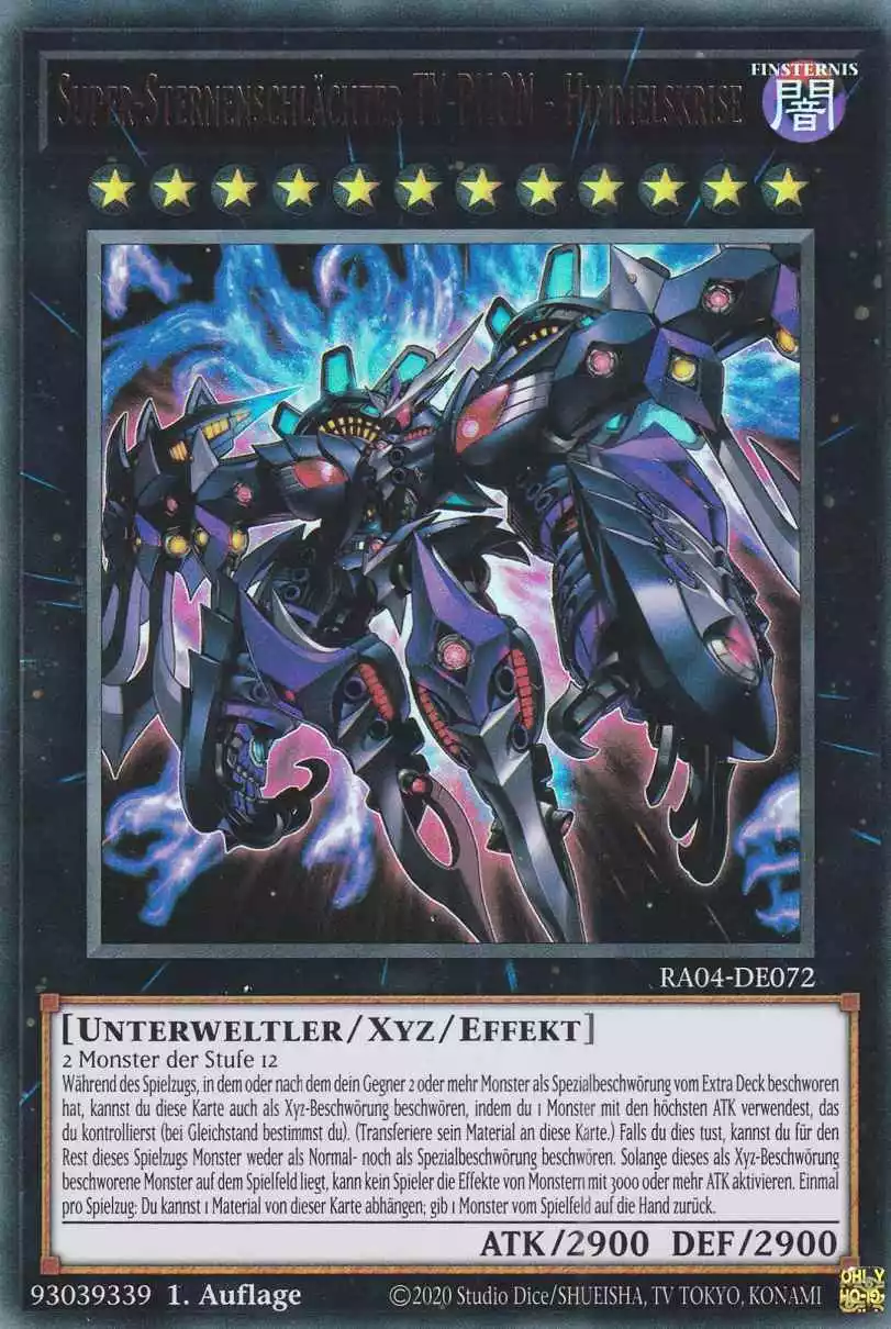 Super-Sternenschlächter TY-PHON - Himmelskrise RA04-DE072 ist in Ultra Rare Yu-Gi-Oh Karte aus Quarter Century Stampede 1.Auflage