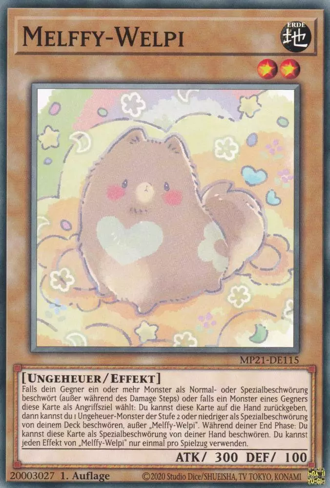Melffy-Welpi MP21-DE115 ist in Common Yu-Gi-Oh Karte aus Tin of Ancient Battles 1.Auflage