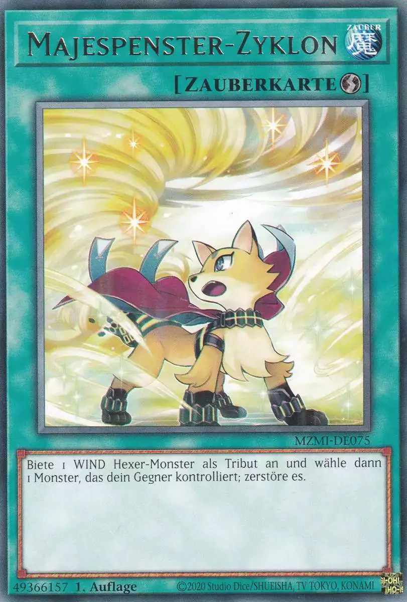 Majespenster-Zyklon MZMI-DE075 ist in Rare Yu-Gi-Oh Karte aus Maze of Millennia 1.Auflage