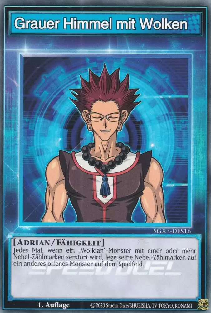 Grauer Himmel mit Wolken SGX3-DES16 ist in Common Yu-Gi-Oh Karte aus Speed Duel GX: Duelists of Shadows 1.Auflage