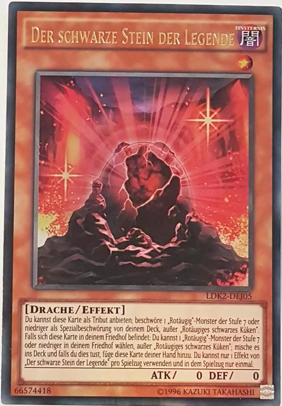 Der schwarze Stein der Legende LDK2-DEJ05 ist in Ultra Rare Yu-Gi-Oh Karte aus Legendary Decks 2 