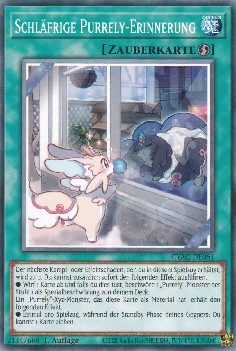 Schläfrige Purrely-Erinnerung CYAC-DE061 ist in Common Yu-Gi-Oh Karte aus Cyberstorm Access 1.Auflage