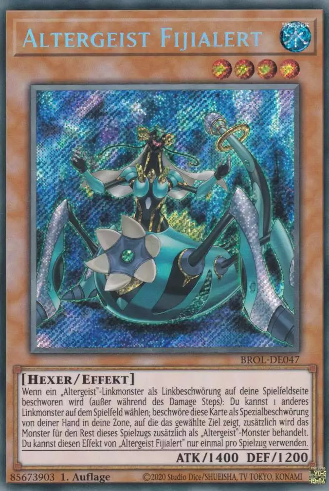 Altergeist Fijialert BROL-DE047 ist in Secret Rare Yu-Gi-Oh Karte aus Brothers of Legend 1.Auflage