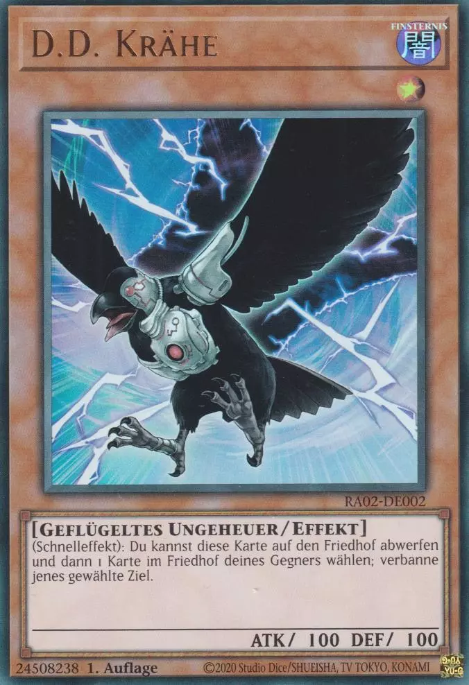 D.D. Krähe RA02-DE002 ist in Ultra Rare Yu-Gi-Oh Karte aus 25th Anniversary Rarity Collection 2 1.Auflage