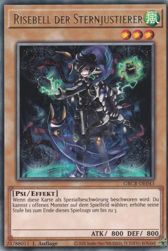 Risebell der Sternjustierer GRCR-DE043 ist in Rare Yu-Gi-Oh Karte aus The Grand Creators 1.Auflage