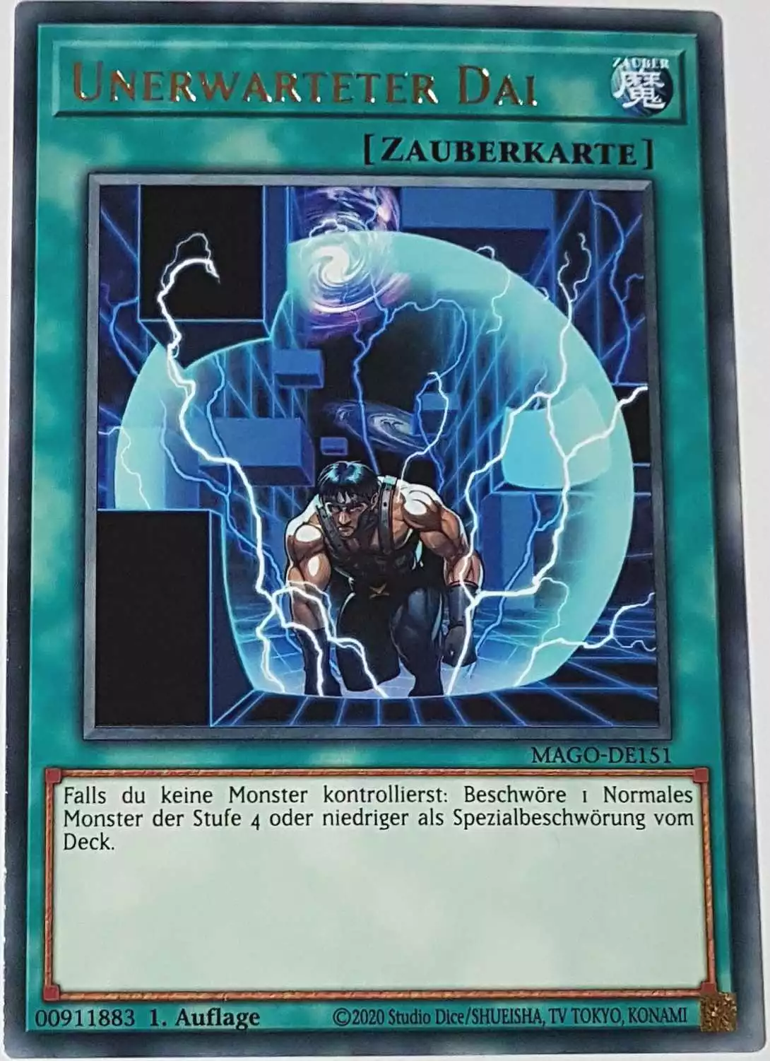 Unerwarteter Dai MAGO-DE151 ist in Gold Rare Yu-Gi-Oh Karte aus Maximum Gold 1. Auflage