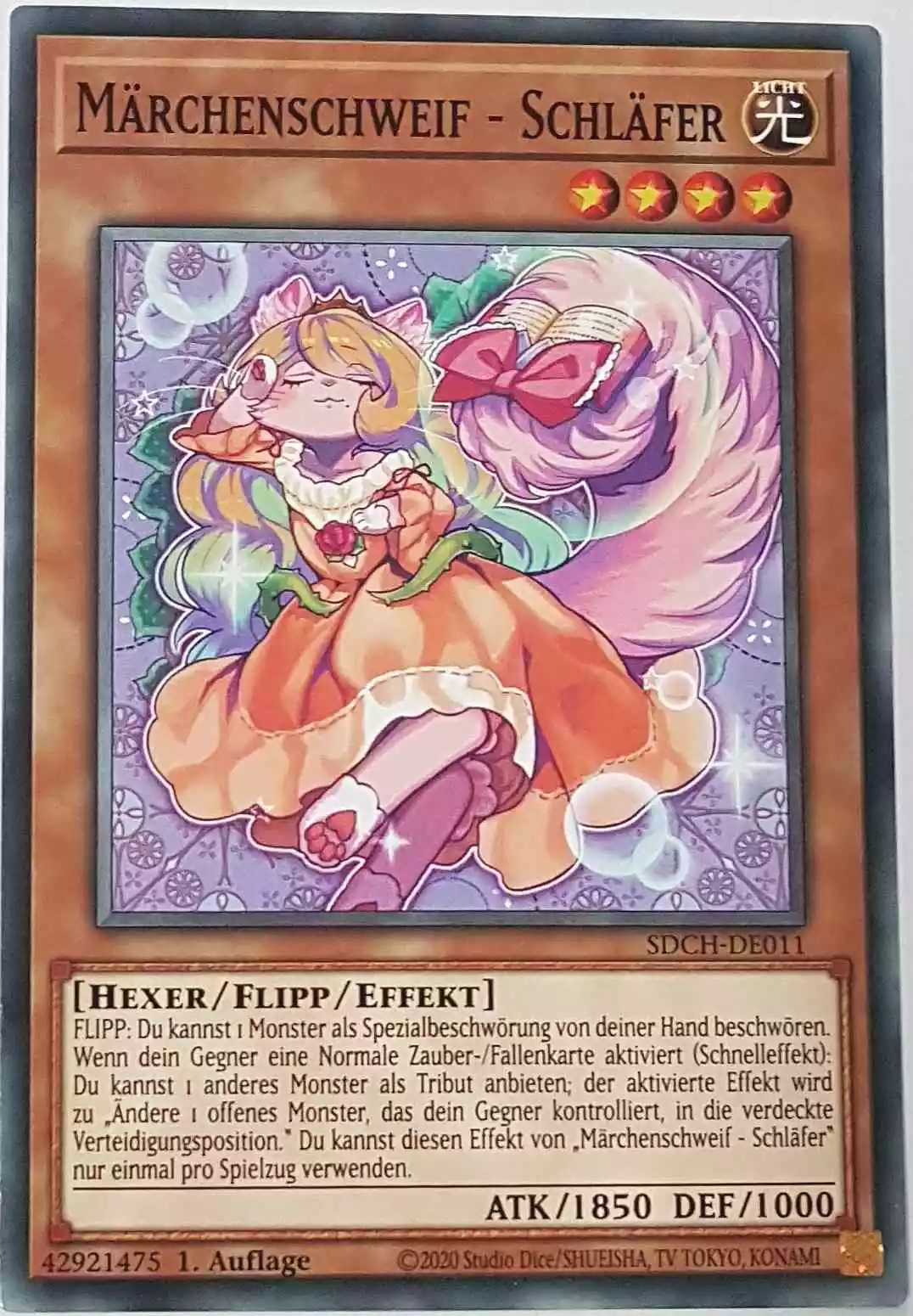 Märchenschweif - Schläfer SDCH-DE011 ist in Common Yu-Gi-Oh Karte aus Spirit Charmers 1. Auflage