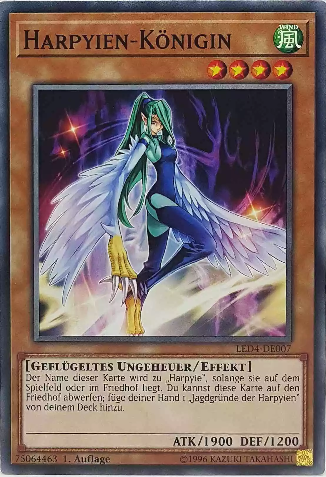 Harpyien-Königin LED4-DE007 ist in Common Yu-Gi-Oh Karte aus Legendary Duelists Sisters of the Rose 1. Auflage