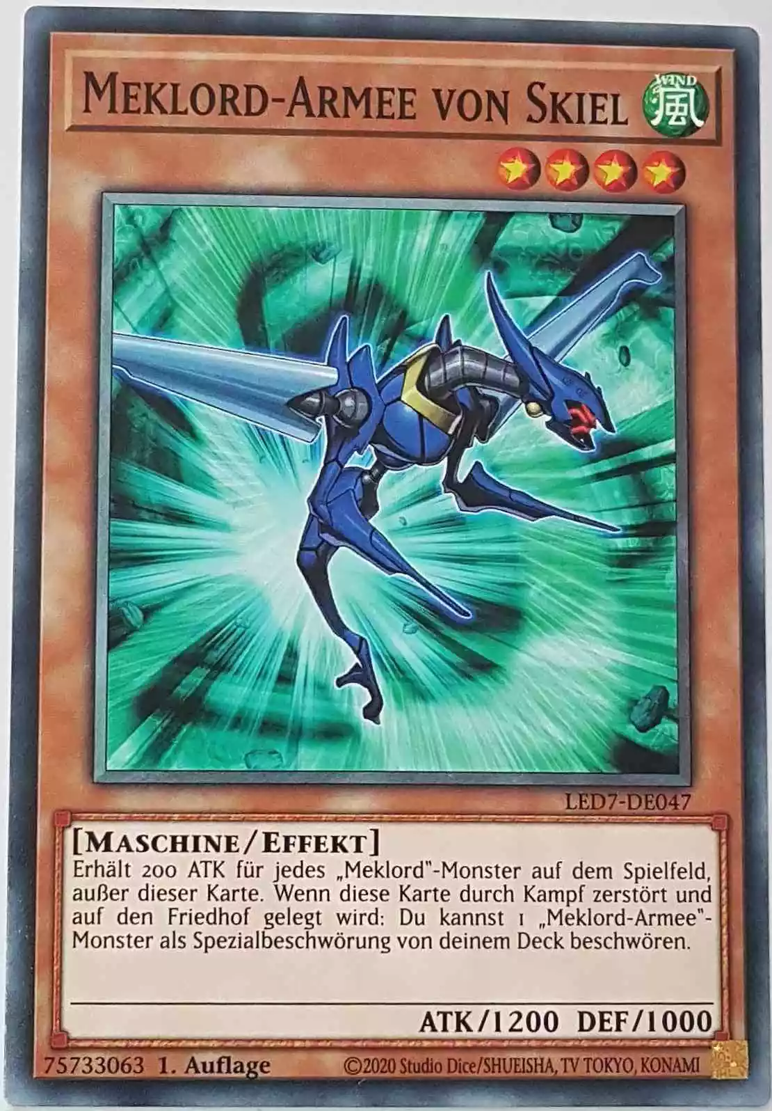 Meklord-Armee von Skiel LED7-DE047 ist in Common Yu-Gi-Oh Karte aus Legendary Duelists Rage of Ra 1.Auflage