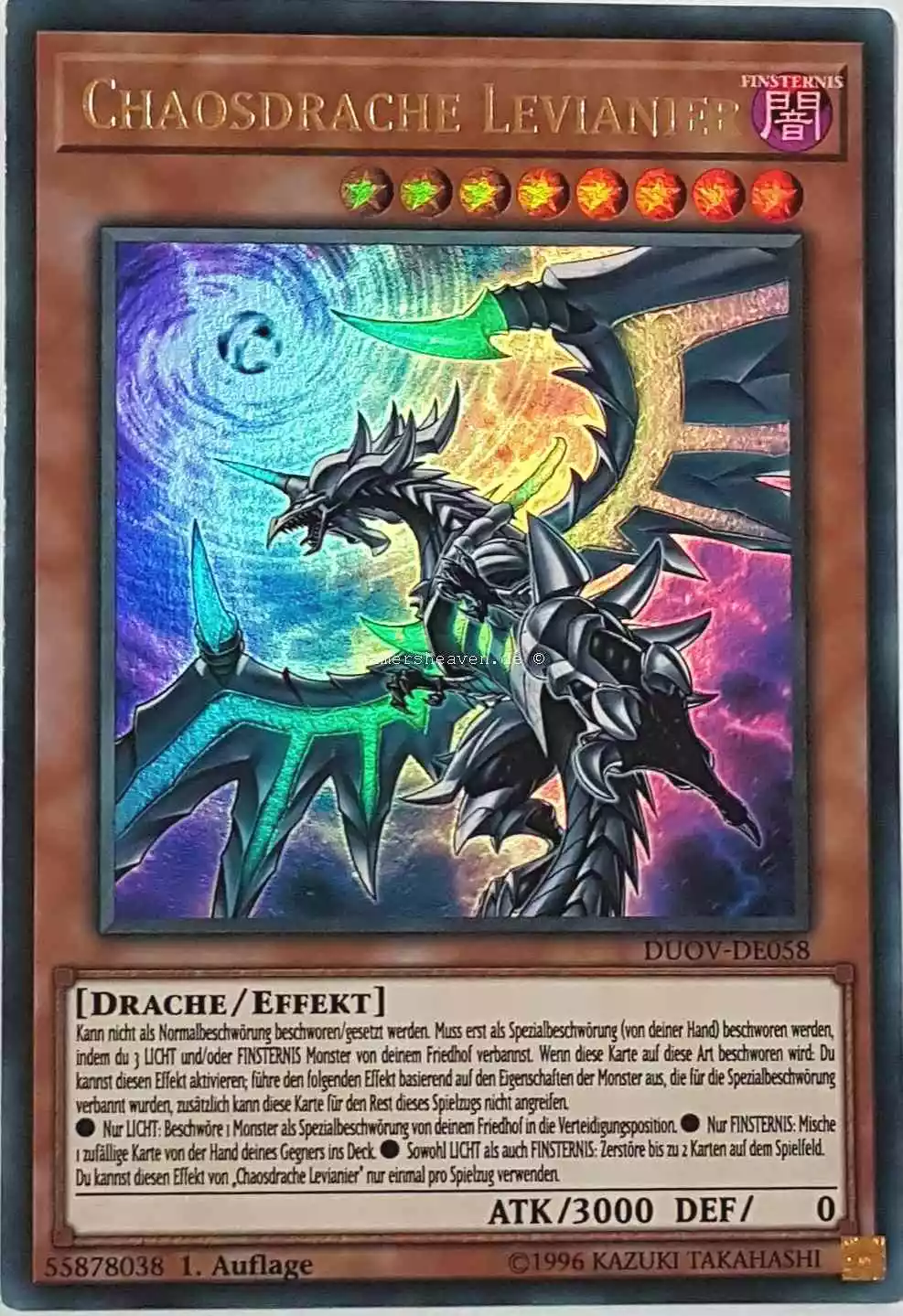 Chaosdrache Levianier DUOV-DE058 ist in Ultra Rare Yu-Gi-Oh Karte aus Duel Overload 1.Auflage