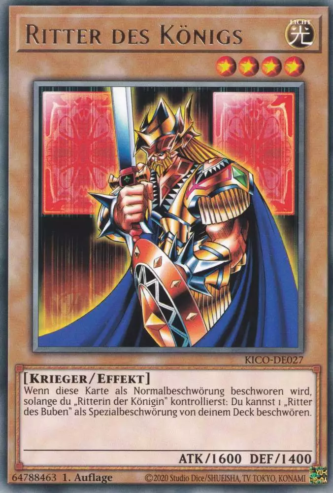 Ritter des Königs KICO-DE027 ist in Rare Yu-Gi-Oh Karte aus King's Court 1.Auflage