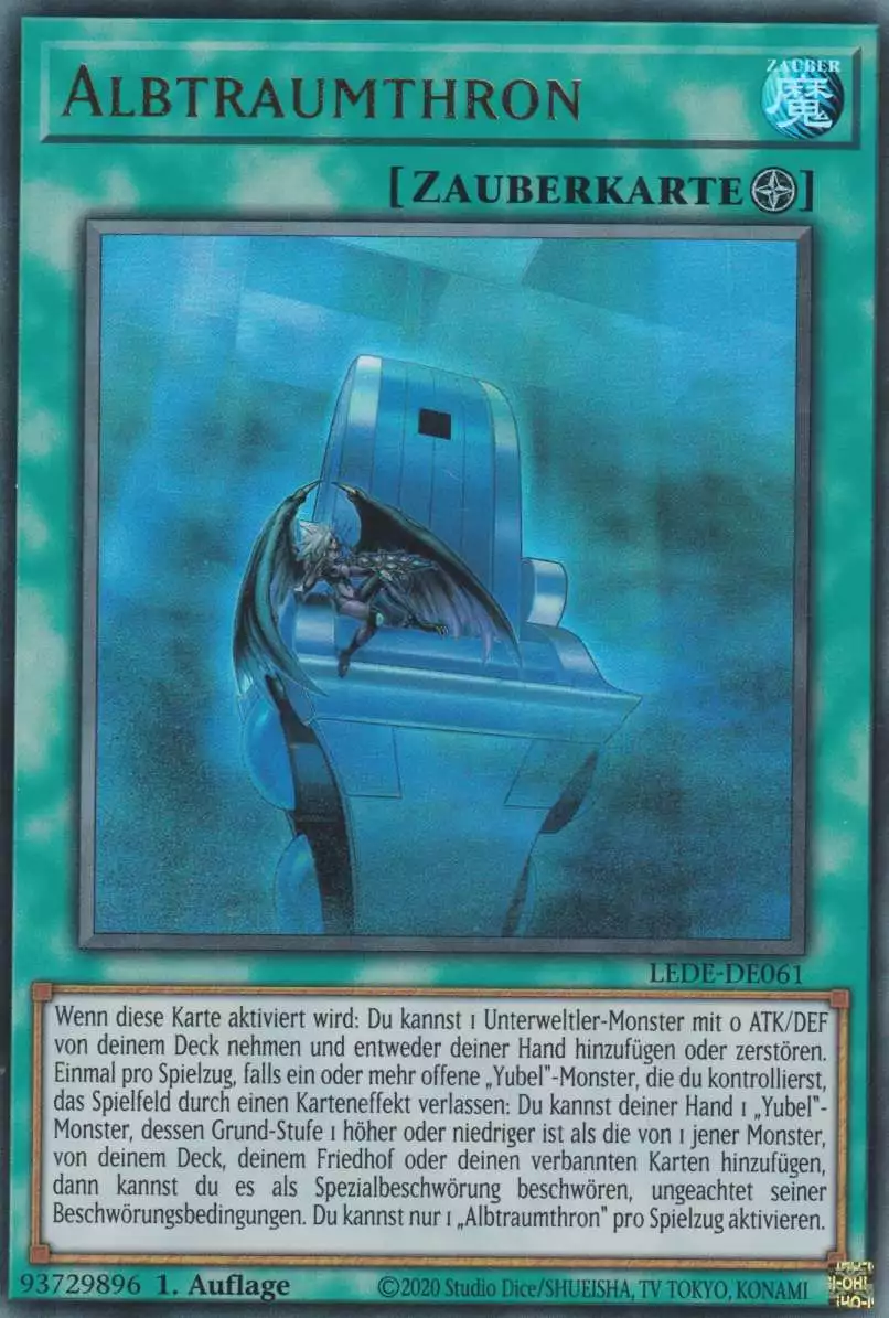 Albtraumthron LEDE-DE061 ist in Ultra Rare Yu-Gi-Oh Karte aus Legacy Of Destruction 1.Auflage