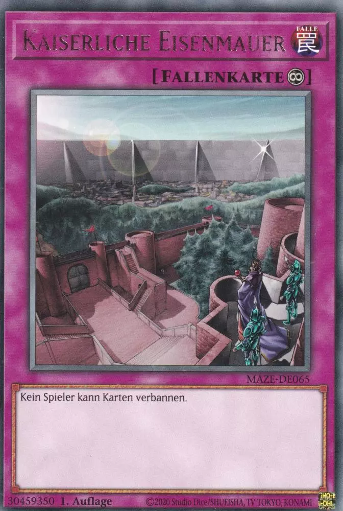 Kaiserliche Eisenmauer MAZE-DE065 ist in Rare Yu-Gi-Oh Karte aus Maze of Memories 1.Auflage