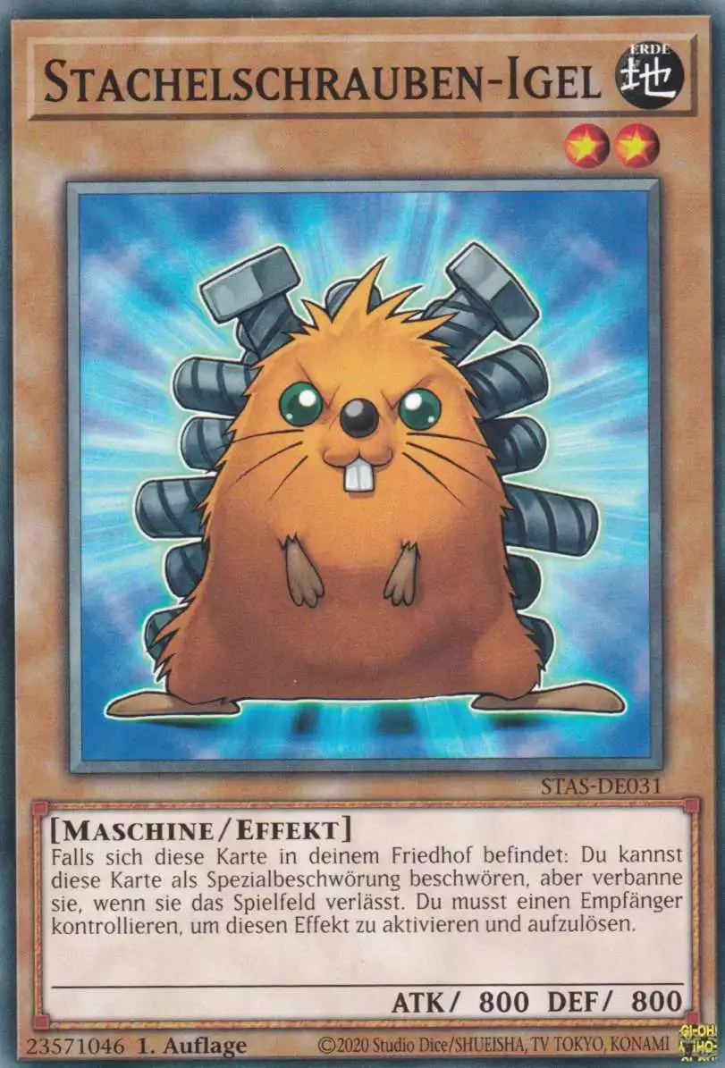 Stachelschrauben-Igel STAS-DE031 ist in Common Yu-Gi-Oh Karte aus 2-Player Starter Set 1.Auflage