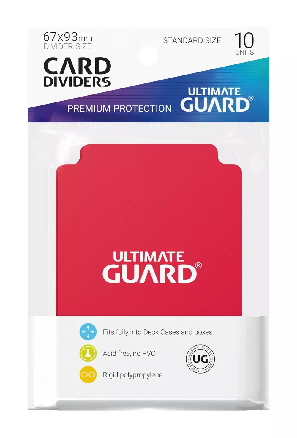Ultimate Guard Kartentrenner Standardgröße Rot 10 Stück