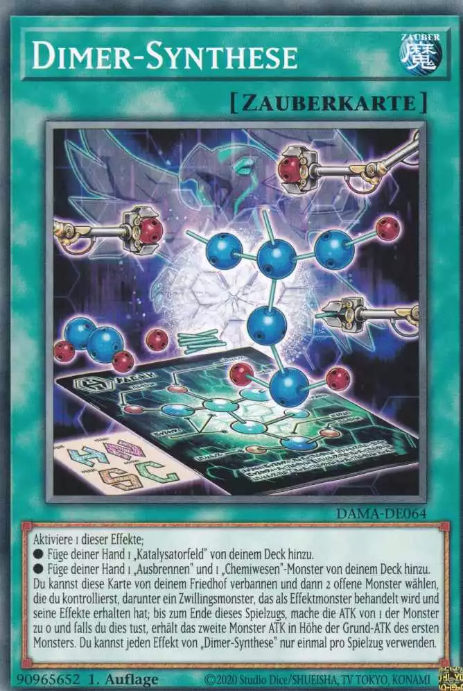 Dimer-Synthese DAMA-DE064 ist in Common Yu-Gi-Oh Karte aus Dawn of Majesty 1.Auflage