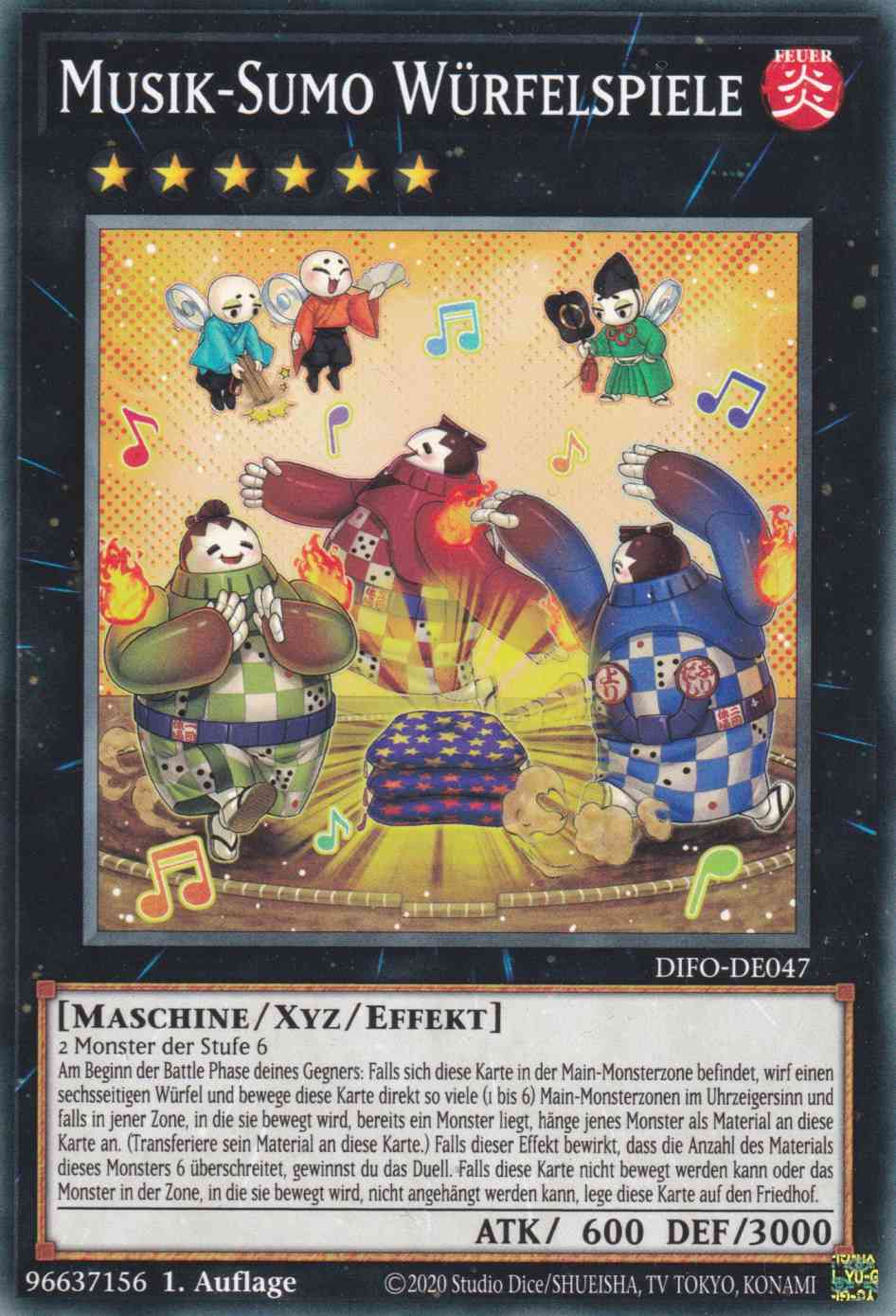 Musik-Sumo Würfelspiele DIFO-DE047 ist in Common Yu-Gi-Oh Karte aus Dimension Force 1.Auflage