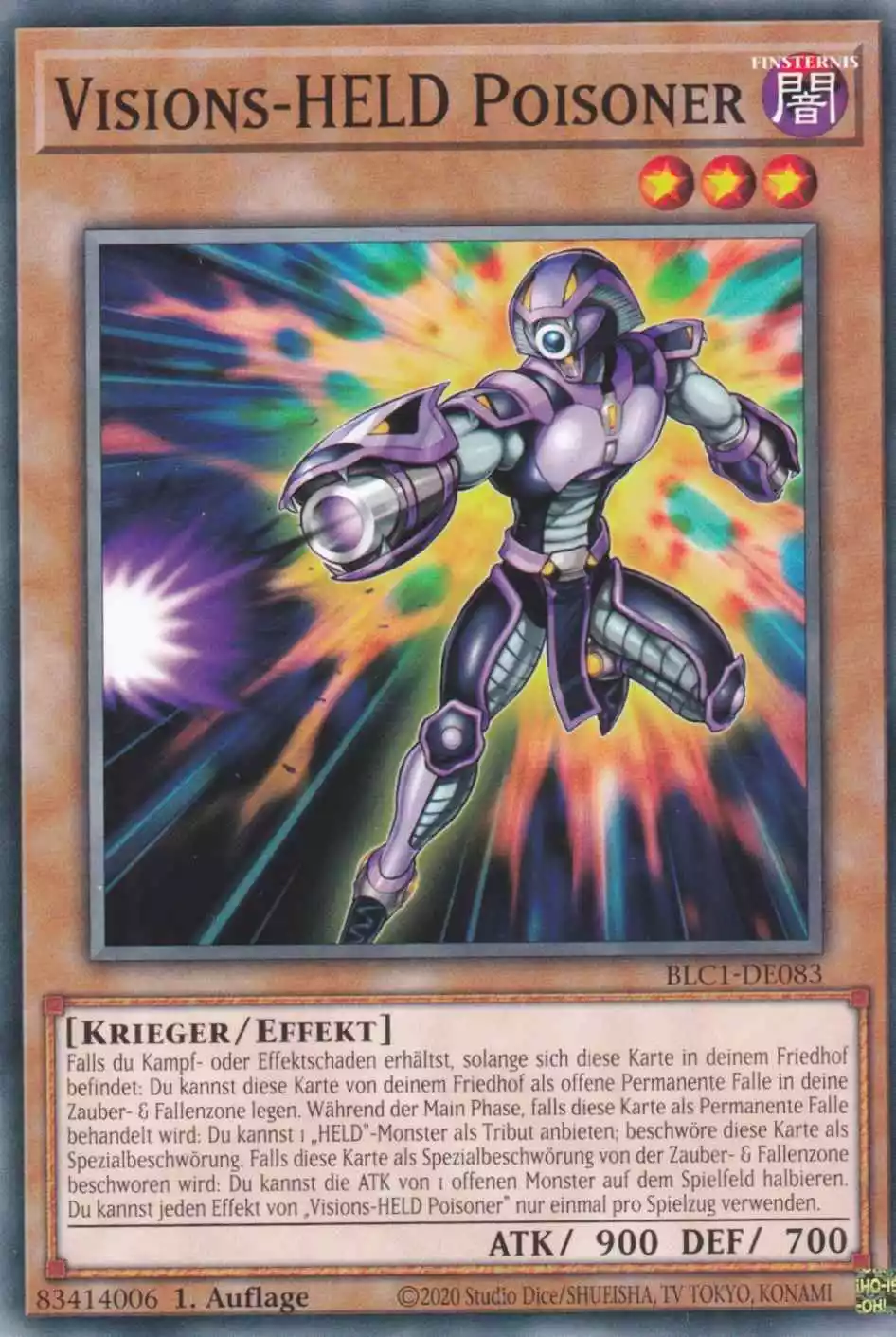 Visions-HELD Poisoner BLC1-DE083 ist in Common Yu-Gi-Oh Karte aus Battles of Legend Chapter 1 1.Auflage
