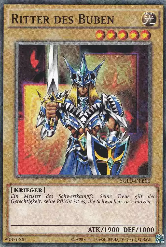 Ritter des Buben YGLD-DEB06 ist in Common Yu-Gi-Oh Karte aus Yugis Legendary Decks - King of Games unlimitiert