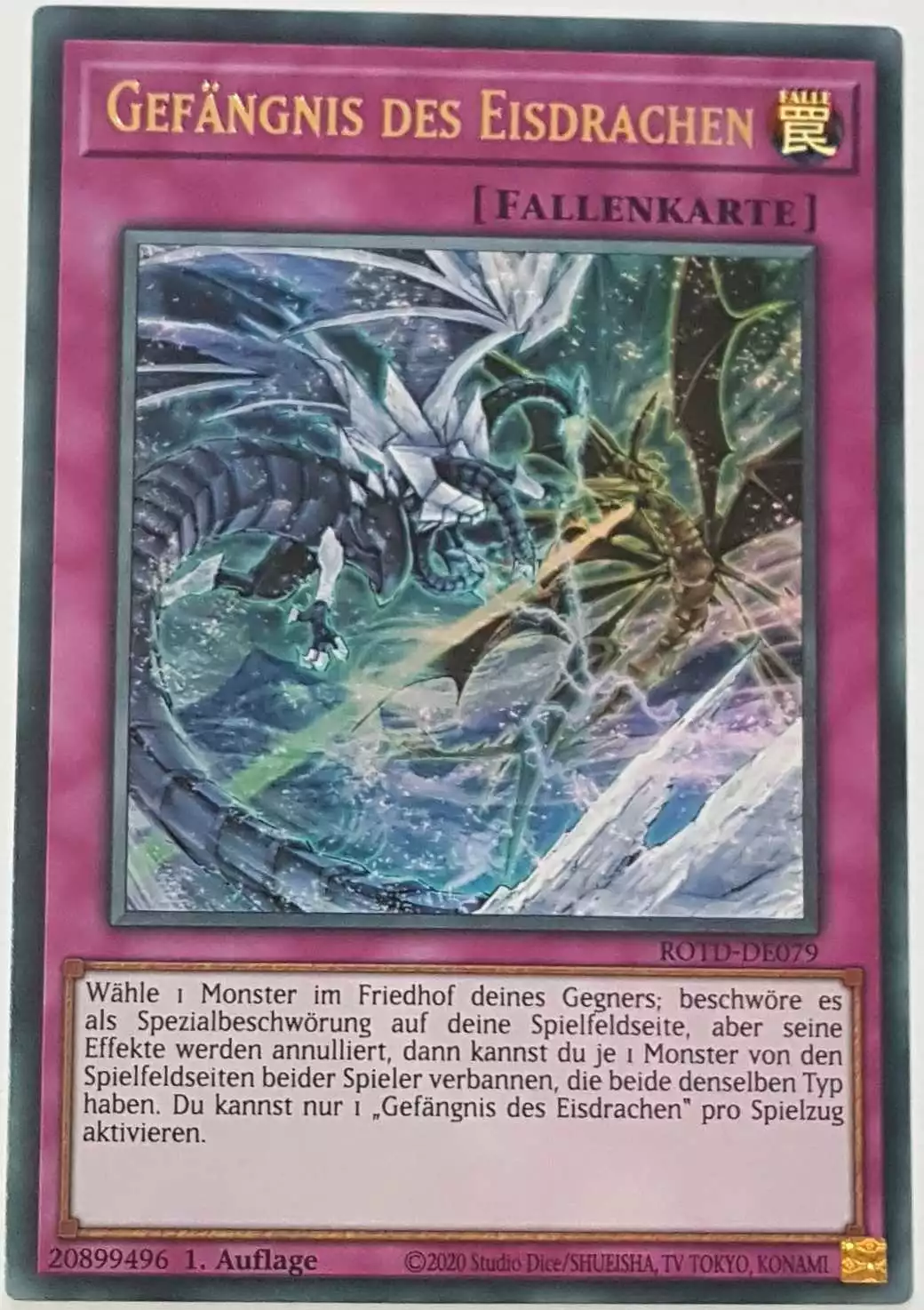 Gefängnis des Eisdrachen ROTD-DE079 ist in Ultra Rare Yu-Gi-Oh Karte aus Rise of the Duelist 1.Auflage