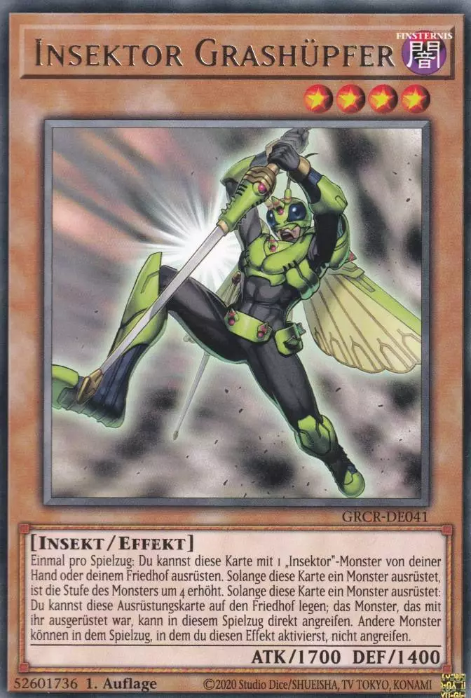 Insektor Grashüpfer GRCR-DE041 ist in Rare Yu-Gi-Oh Karte aus The Grand Creators 1.Auflage