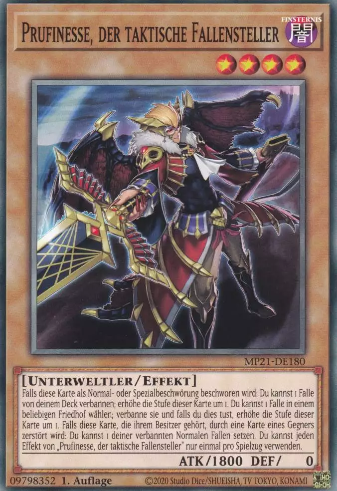 Prufinesse, der taktische Fallensteller MP21-DE180 ist in Common Yu-Gi-Oh Karte aus Tin of Ancient Battles 1.Auflage