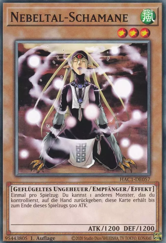 Nebeltal-Schamane HAC1-DE057 ist in Common Yu-Gi-Oh Karte aus Hidden Arsenal Chapter 1 1.Auflage